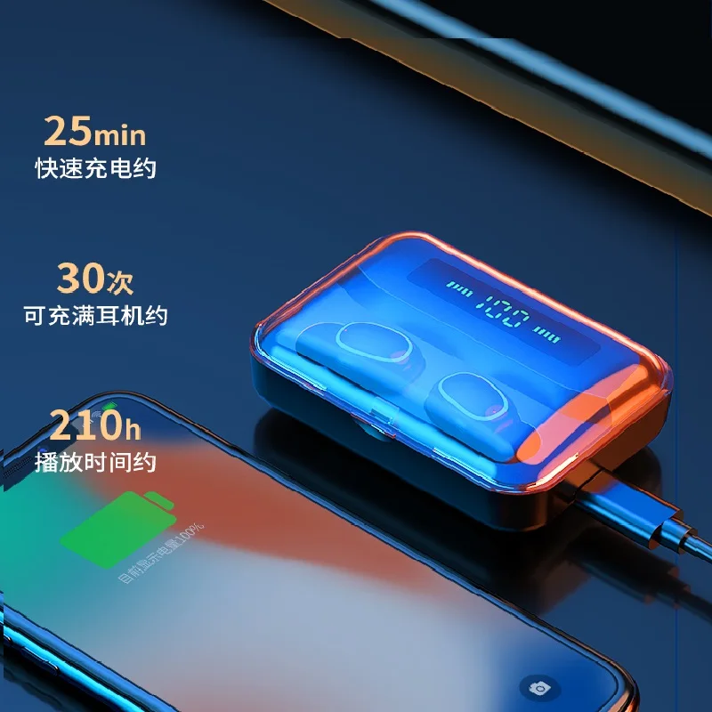 A2 TWS Bluetooth 5 0 Earbuds Stereo Wireless Headphones Sport Earphone Handsfree Headset With Mic For Android IOS