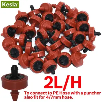

KESLA 50PCS Flow 2L 4L 8L Pressure Compensating Emitter Self-cleaning Durable Drip Irrigation Water Regulator Pipe Hose Dripper
