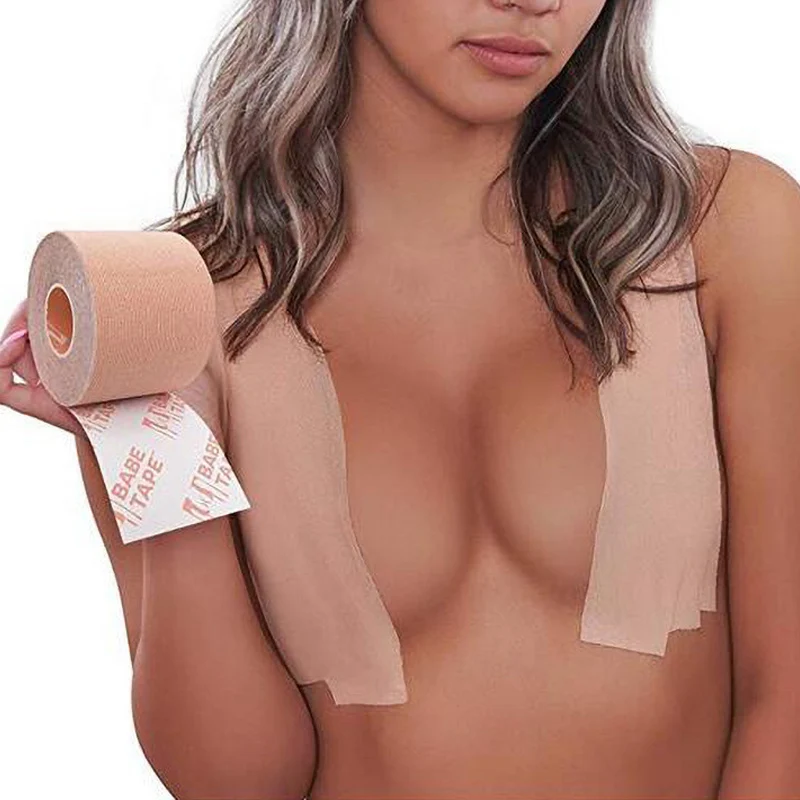 Heißer 5M Nippel Abdeckung Klebstoff Körper Band Kleidung Push Up Invisible Dessous Bh Streifen Band Für Vertrauten Sexy Mode frauen Bhs