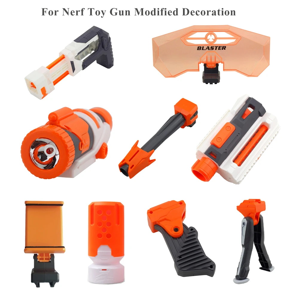 Toy Gun Modified Decorations for Nerf N-strike Elite Series Muffler Tail Stock Flashlight Universal Toy Gun Accessories