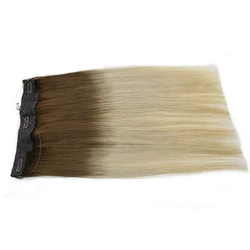 Double drawn thick end real virgin human hair invisible wire hair extensions Halo hair extensions