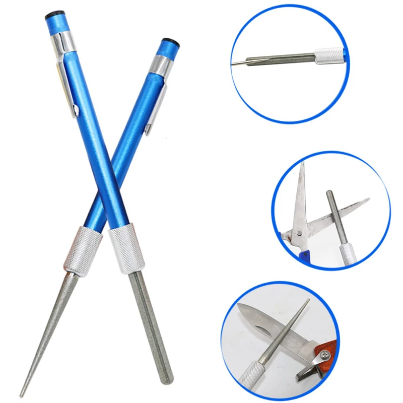 Diamond Retractable Sharpener Multifunction Double-headed Portable Pen Knives Sharpener Kitchen Knives Accessories