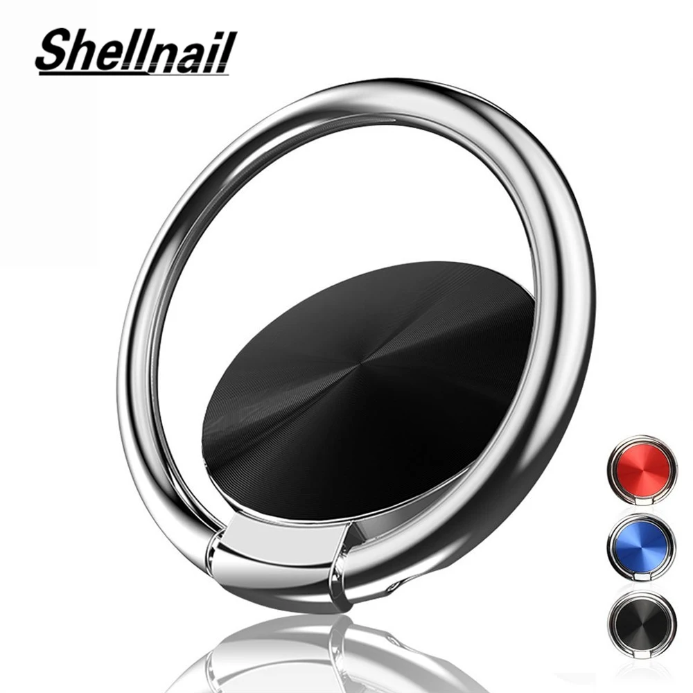 

SHELLNAIL Phone Finger Ring Holder 360 Degree Mobile Phone Stand Support For Samsung iPhone Universal Cell Phone Holder Bracket