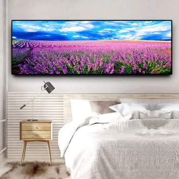 

Natural Sunset Could Flower Plant Canvas Painting Landscape Posters and Prints Scandinavian Wall Art Picture for Living Room