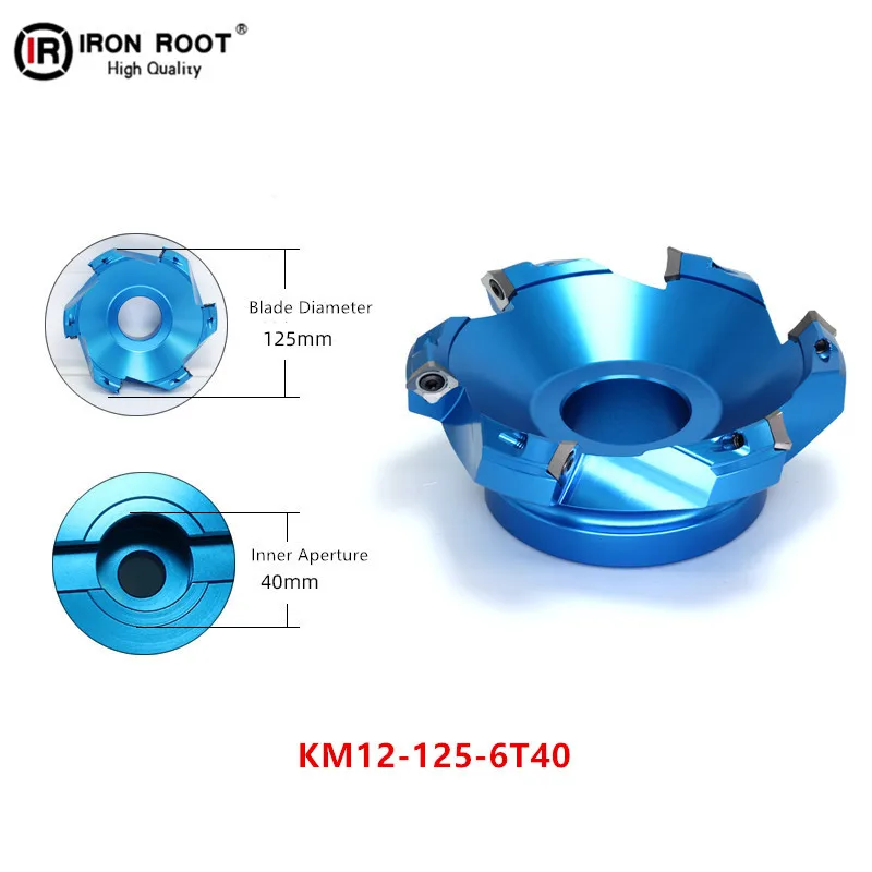 Фрезерные инструменты с ЧПУ KM12-125/160-6T40 алюминиевый фрезерный многогранный резец