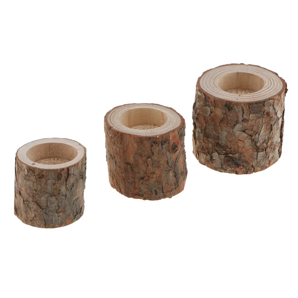   Tree Stump Tea Light Candle Holder Candlestick Stand for Home Church Wedding