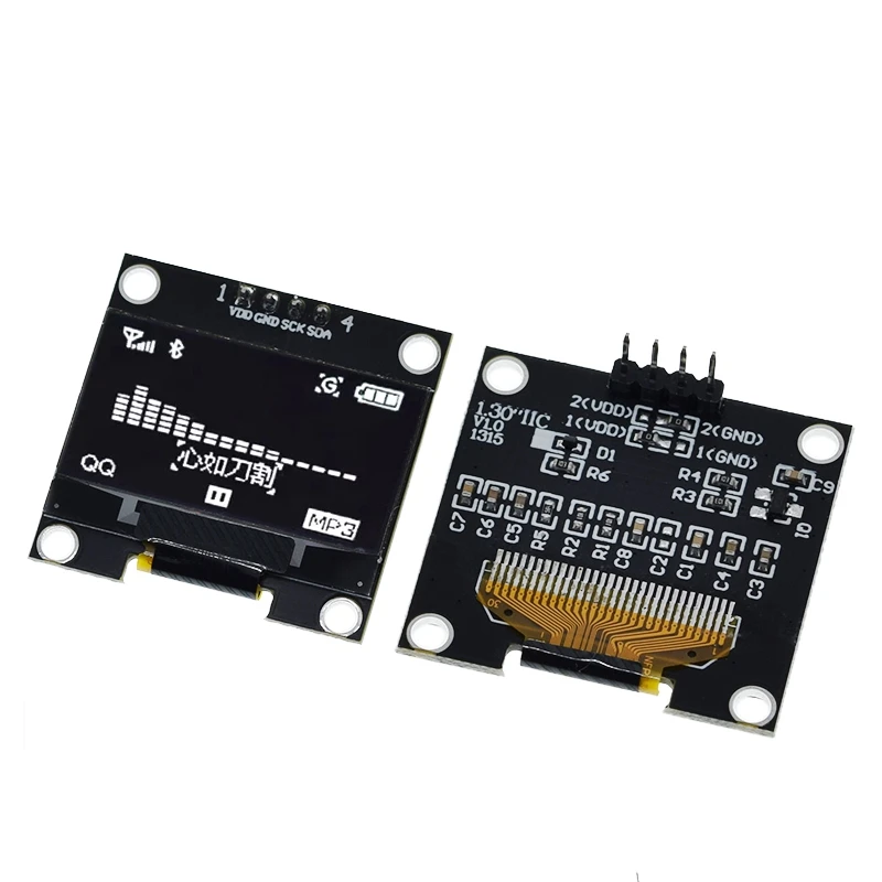 TZT 1,3 Zoll oled IIC Serielles weißes OLED-Anzeigemodul 128 x 64 I2C SSD1315 12864 LCD-Bildschirmplatine VDD GND SCK SDA für Arduino – Detail 11