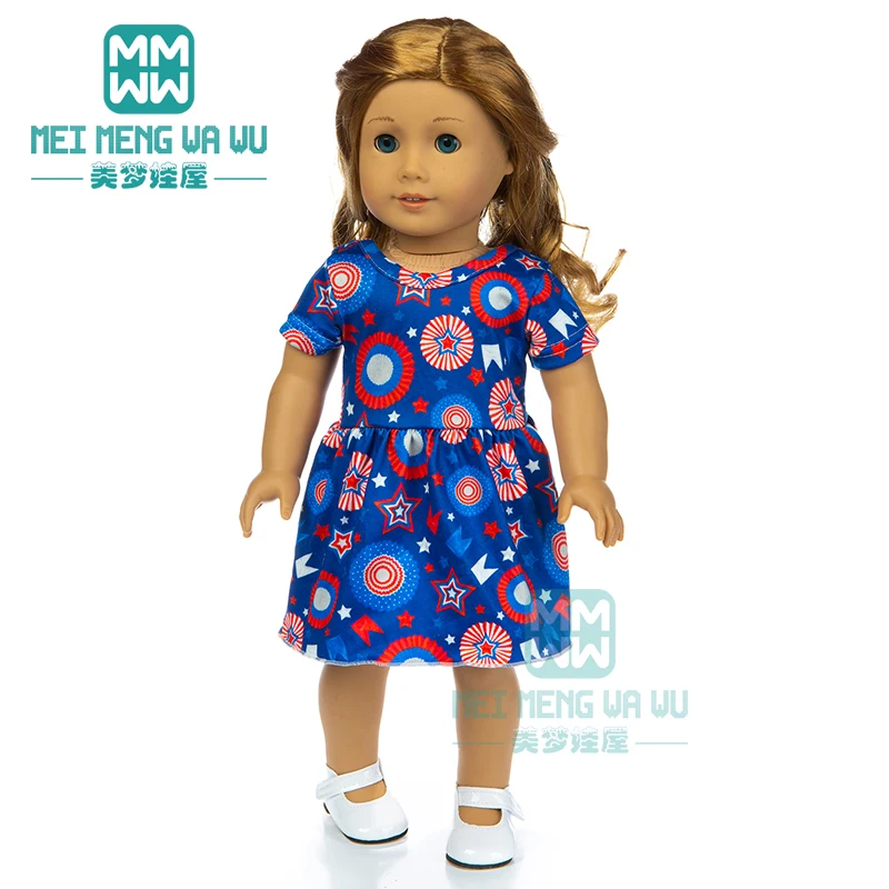 Одежда для куклы подходит 18 дюймов американская кукла Повседневное платье, платье принцессы Детские куклы Рождественский подарок