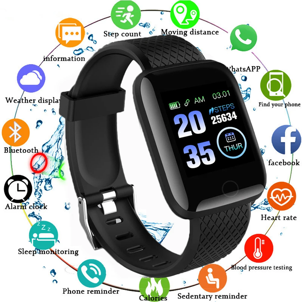 

Smart Bracelet Blood Pressure Measurement Waterproof Fitness Tracker Watch Heart Rate Monitor Pedometer Smart Band Women Men