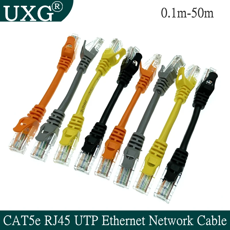 17-101254 Pack of 2 Ethernet Cables/Networking Cables RJ45 Cat 5e Male, 