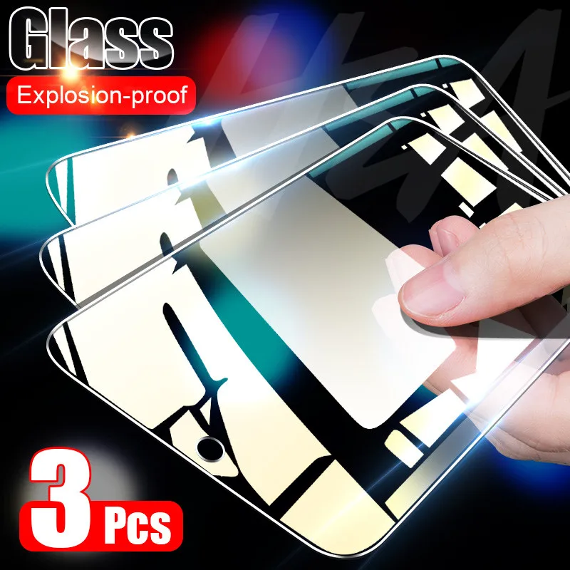 3 piezas de vidrio templado para Samsung Galaxy A50 A51 A40 A70 A71 A80 A90 A60 A30 A20E Protector de pantalla para Samsung M10 M20 M30S de vidrio
