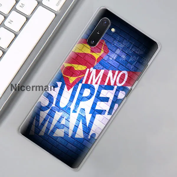 07 Чехлы с логотипом Супермена для телефонов samsung Galaxy Note 10 Plus(5G) Note 8 9 10 S10e S10 S8 S9 Plus жесткий чехол - Цвет: 07