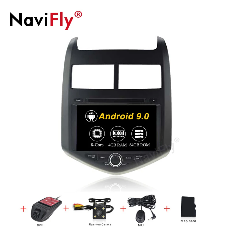NaviFly Android9.0 OctaCore 4G Оперативная память 64G Встроенная память 1din автомобиля gps радио для CHEVROLET AVEO все гольфкарты оснащены Радио Стерео WI-FI Поддержка OBD DVR DAB - Цвет: px5