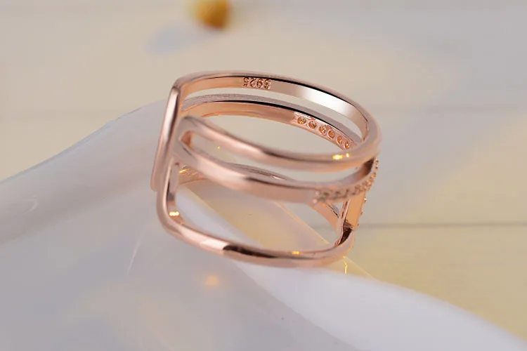 Новая мода многослойное микро CZ циркониевое кольцо с крестом для женщин регулируемое серебряное кольцо 925 хорошее ювелирное изделие anel Bague anillos
