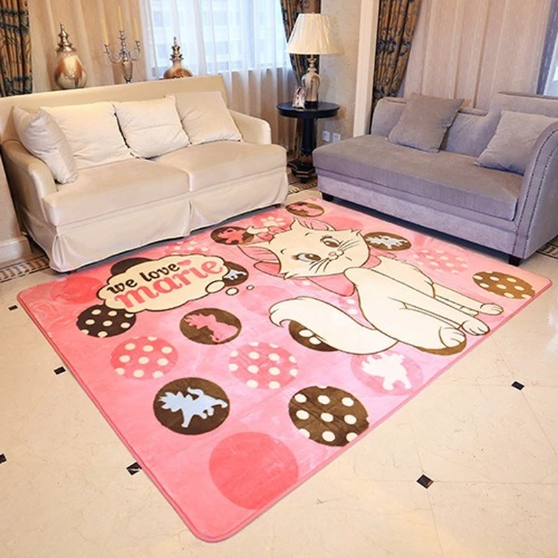 漫画トトロ猫ピンクムーンプリントベビークロールマット ベビープレイマット 幼児用フロアマット 寝室用クライミングマット Action Figures Aliexpress
