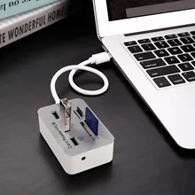 Elisona Многофункциональный 3 порта Micro USB разветвитель концентратор с 3 портами SD карт памяти ридер для ноутбука ПК Компьютерные аксессуары