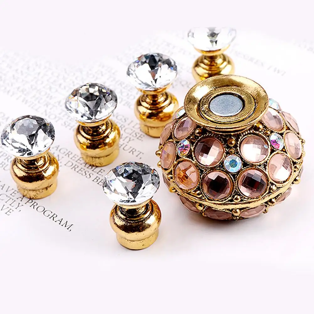 Горный хрусталь Дизайн ногтей Стенд стойка Магнитная база наконечник держатель Маникюрный Инструмент