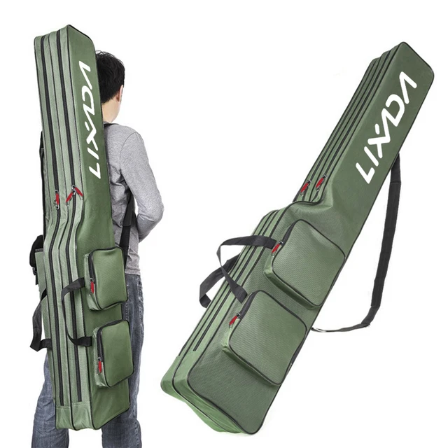 Lixada Two Layer Fishing Bag 130cm Fishing Rod Reel Bag Fishing