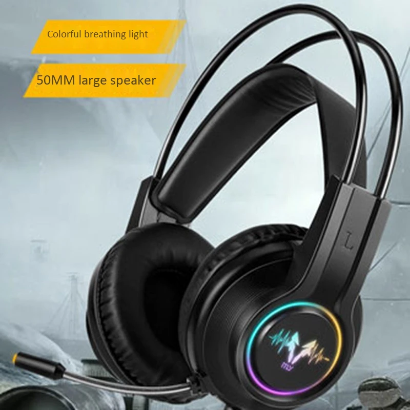 V9000 Computer Gaming Headphone with Microphone Internet Cafe Wired Gaming Headset 7 1 Channel Headset
