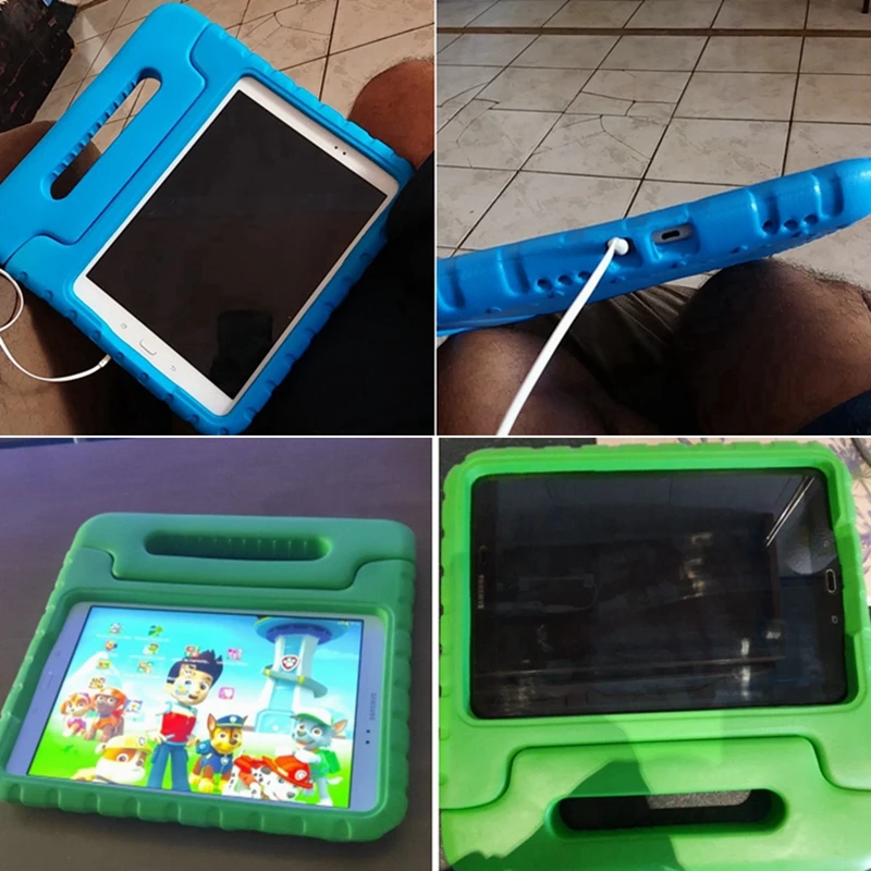 Samsung Galaxy Tab A 9.7 Inch T550 T555C Kids Cover Safe Handle Shockproof Case Shakeproof Stand Protective Cover tablet case P550 P555