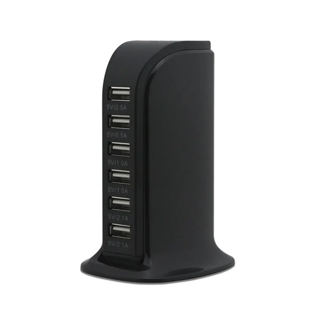 Дорожные сумки 6-Порты и разъёмы Usb парусный спорт Зарядное устройство мульти-Функция пористый Смартфон быстрая Зарядное устройство оснащенный Usb смарт-чип - Название цвета: Серебристый