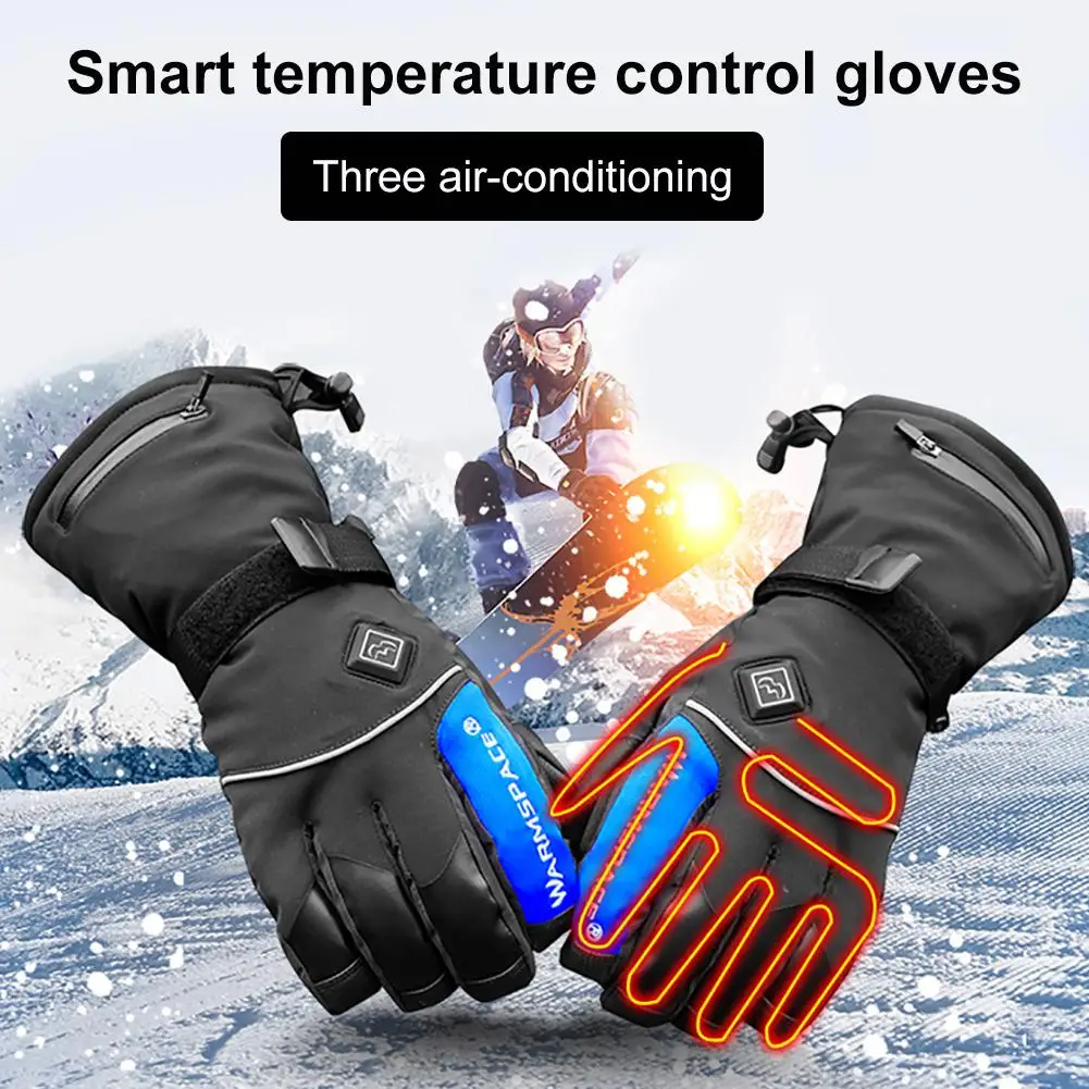 

Electric Heated Gloves Windproof Waterproof Cycling Skiing Winter Warm USB Powered Heating Gloves Unisex Sports Ski Gloves