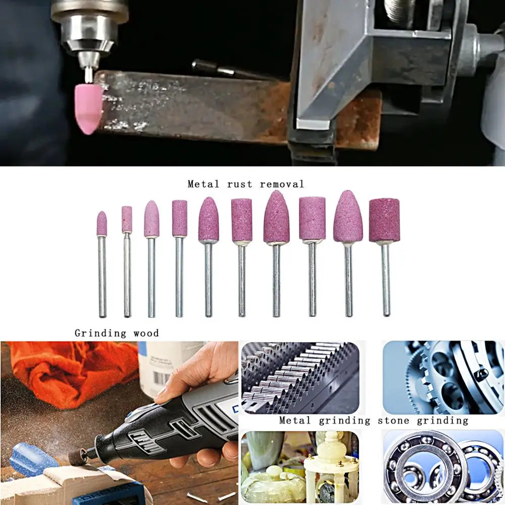 1/8" Shank Abrasive Mounted Stone Grinding Wheel Head Rotary Tool Kit 20pcs/Set | Украшения и аксессуары