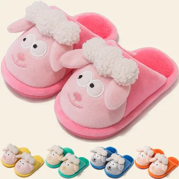 

Children Kids Baby Girls Boys Cute Indoor Cartoon Flock Winter Warm Casual Shoes Baby shoes Girl Slippers winter Детские тапочки