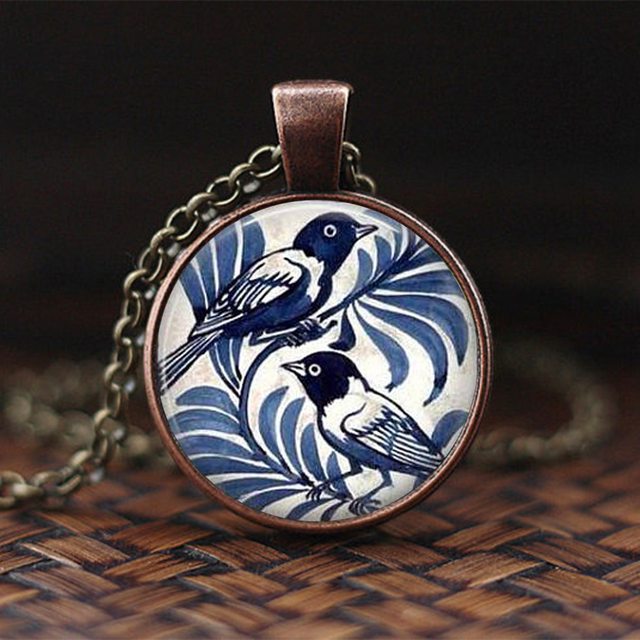 Running Rabbit Dome Glass Pendant Necklace Bunny Choker Necklace for Women Girls Animal Trendy Delicate Charm Gift Jewelry