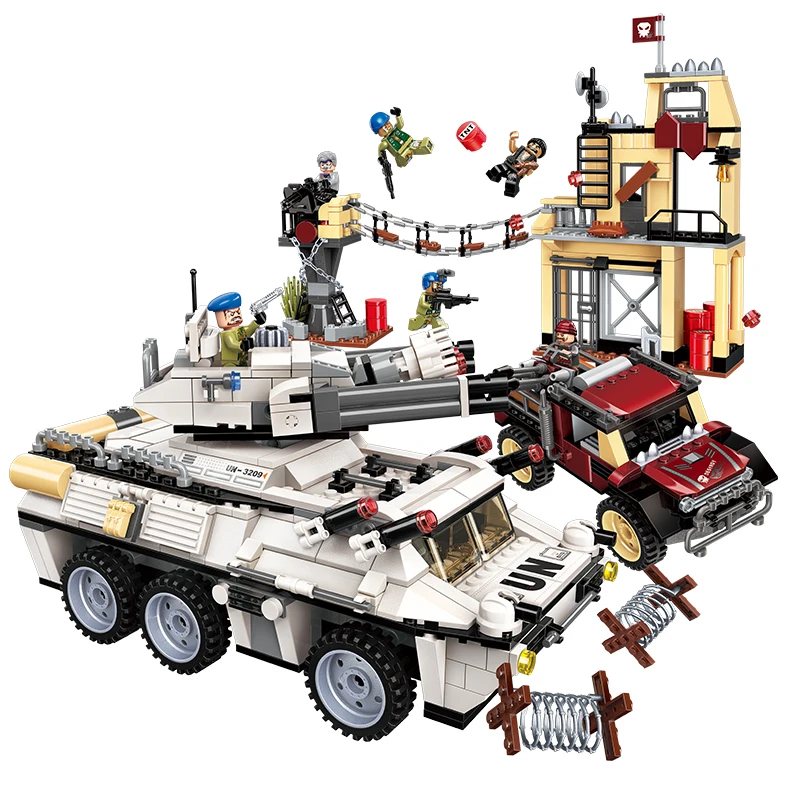

Building Block Peacekeeping Force Thunder Mission Heavy Armed Vehicle Attack 7 Figures legoinglys 935pcs Educational Bricks Toy