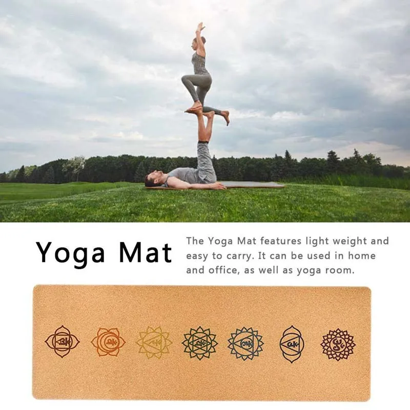 Beste 5mm Antislip Organische Kurk TPE Oefening Training Yoga Mat Pilatus Fitness Dans Lichtgewicht Draagbare Zweet Absorberende Riem reukloos