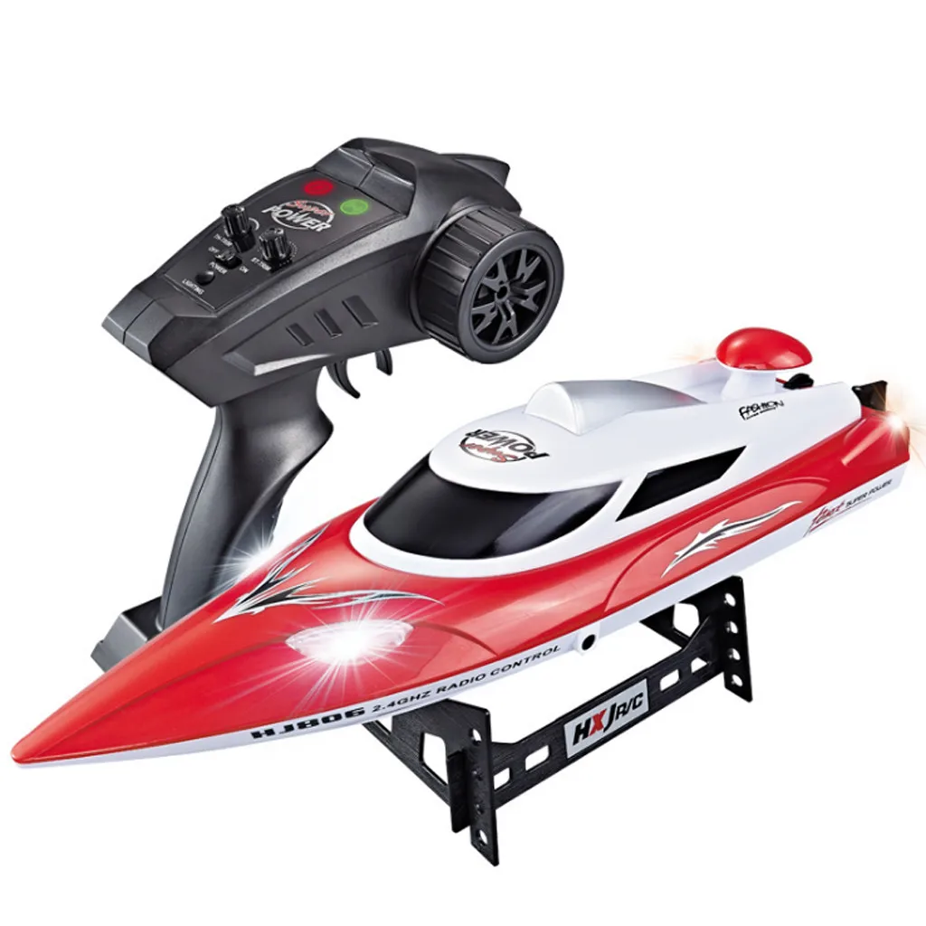 HJ806B RC лодка высокая скорость 35 км/ч 200 м расстояние управления Быстрая RC лодка гонки# J - Цвет: Красный