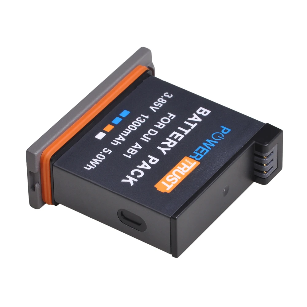 PowerTrust 1300mAh AB1 батарея+ USB зарядное устройство с портом типа C для DJI Osmo Action S порт s батареи камеры