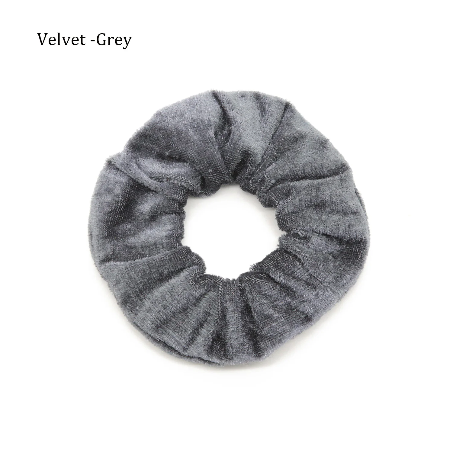 Velvet -Grey Резинка для волос, резинка для волос, резинка для волос, держатель для хвоста, жемчужные бусы, женские резинки для волос, аксессуары для женщин - Цвет: Velvet -Grey