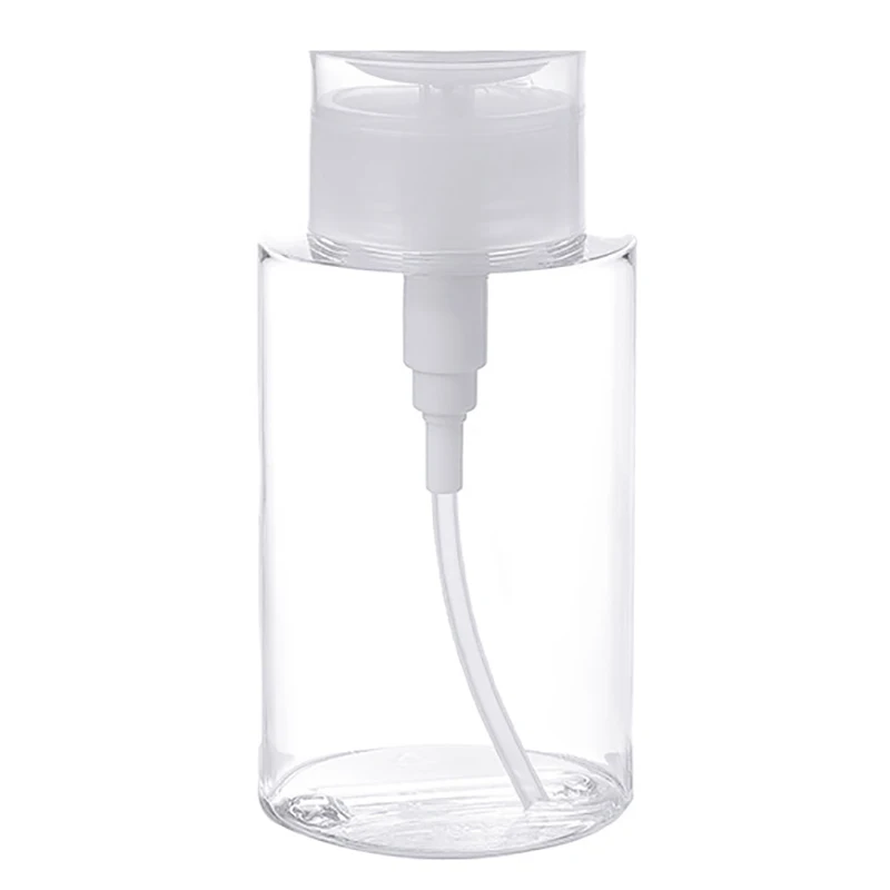 Push Down Empty Pump Dispenser Clear Bottle Makeup Container Pp Press