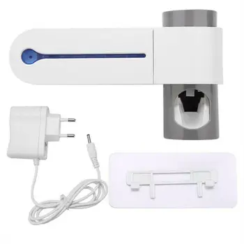 

Dropshipping UV Light Sterilizer Toothbrush Holder Cleaner & Automatic Toothpaste Dispenser Wall Mount Solar Energy Cleaner 2020