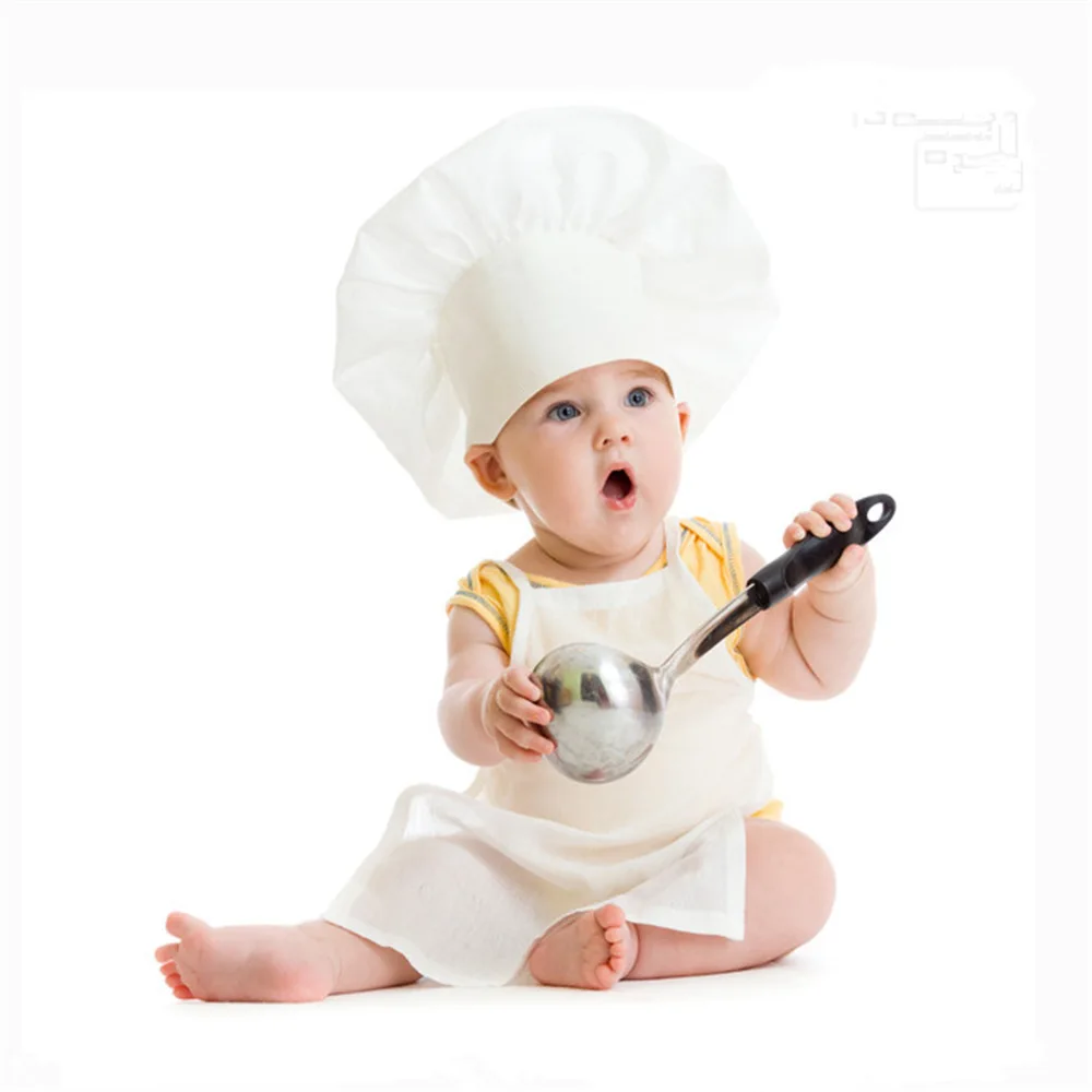 Sombrero de Chef para fotografía de recién nacido, conjunto de accesorios de fotografía infantil, sombrero de bebé, foto de niño, gran oferta