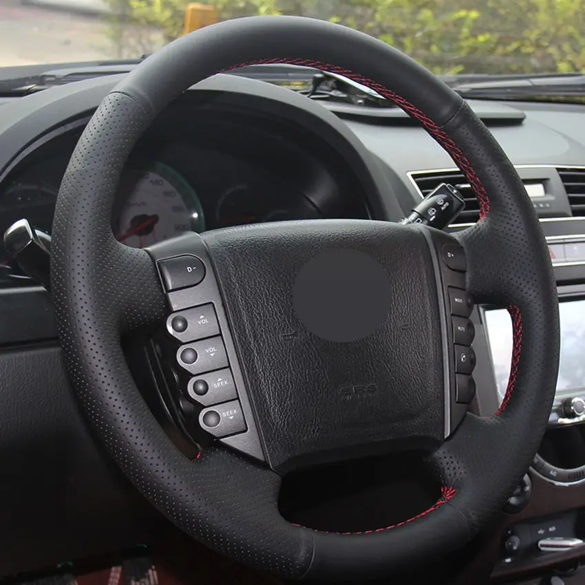 Чехол на руль из экокожи Для Ssangyong Rexton W Rodius|Чехлы руль| |
