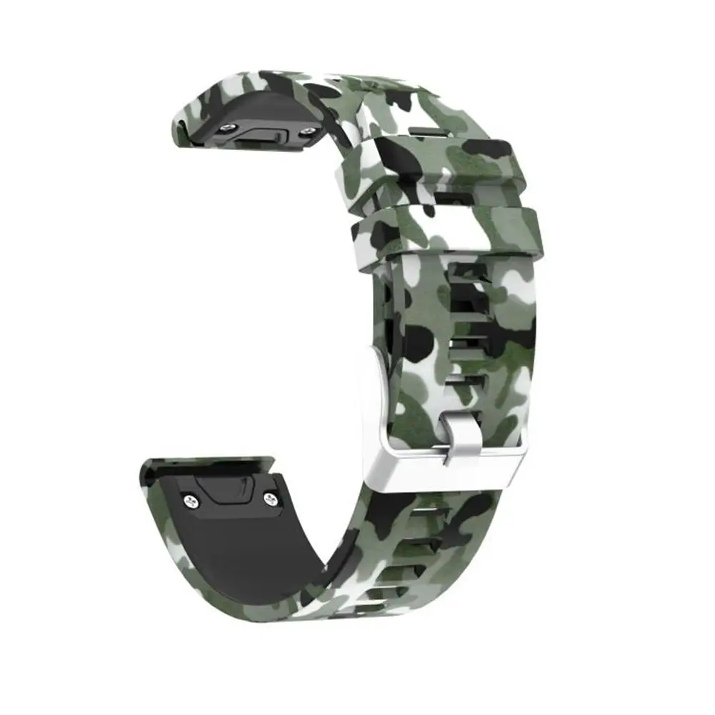 22 ремешок для часов мм с принтом силиконовый сменный Браслет аксессуары Garmin 935 Fenix