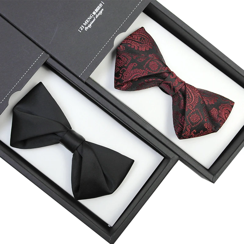 

New Design Men's Bow Tie High Quality Fashion Formal Bowtie for Men Wedding Party Butterfly Tie With Gift Box 20191020