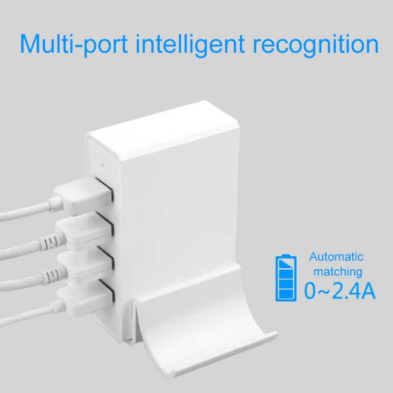 Мульти Порты и разъёмы Usb Зарядное устройство с подставка для мобильного телефона, 4-Порты и разъёмы usb-хаб быстрого настольная зарядная станция Usb адаптер(штепсельная вилка европейского стандарта