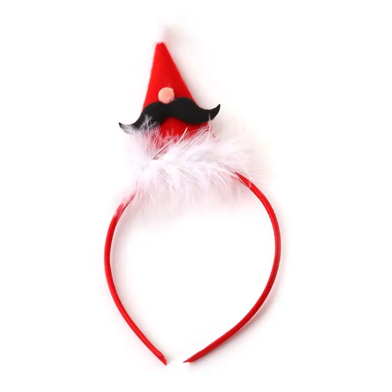 Рождественские украшения для волос с оленем, Рогом, перьями, обруч для волос, аксессуары для волос для детской вечеринки, 94 шт