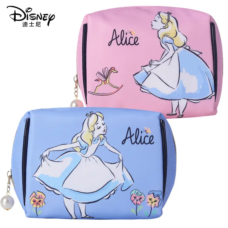 

Disney Alice Make UP Bag Girl Clutch Cosmetic Bag Storage Bag Large Capacity Portable Travel Waterproof Wash Bag Toiletry Bag