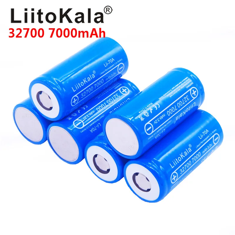 

6 шт., аккумуляторные батареи 32700 lifepo4 7000 мАч 3,2 В