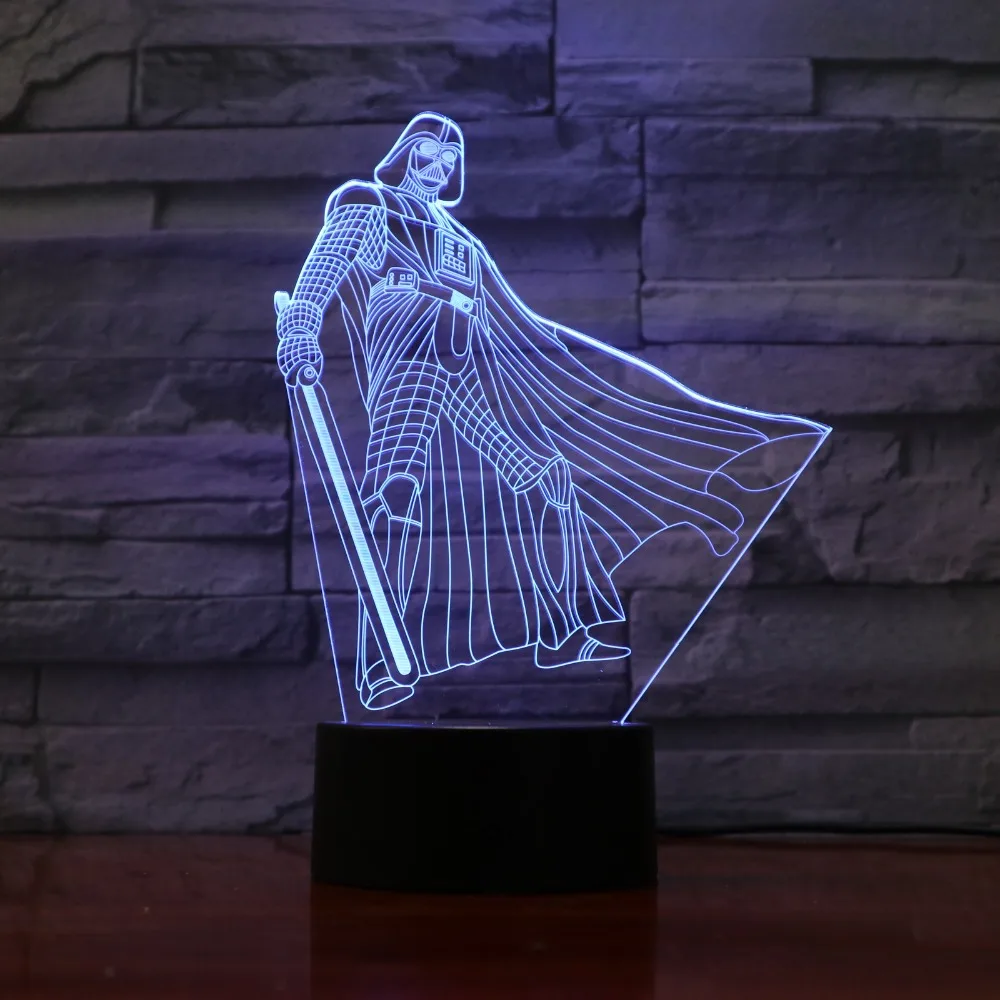 3D Model Table Light Acrylic Night Lamp Anime Figure Hero Touch Remote Control 7 Colors Home Light Kid Gift Bedroom Decor Lamp