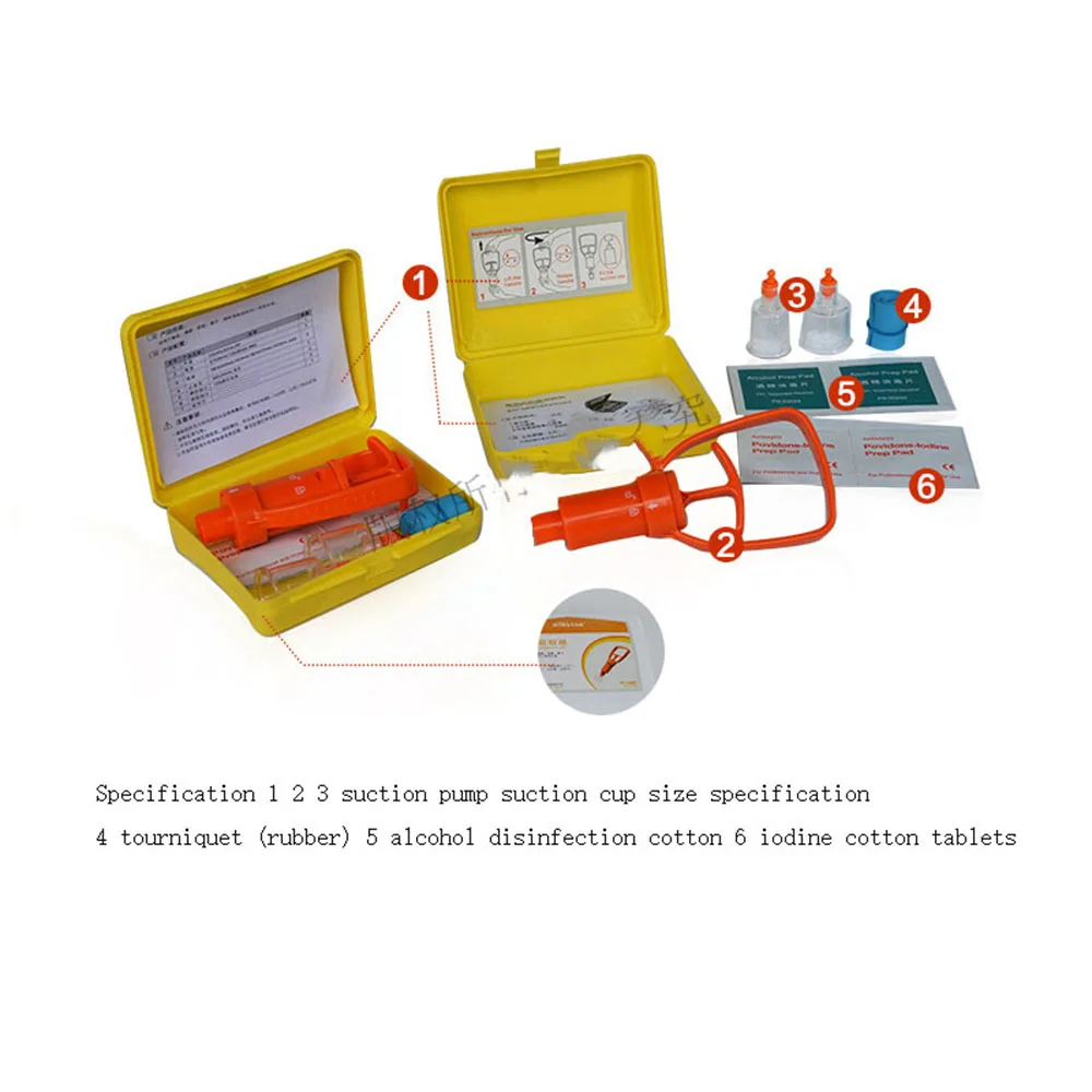 Наружное аварийное устройство для всасывания яда, дикая ядовитая змея, пчелиная укуса, вакуумное устройство для детоксикации, Безопасный инструмент для первой помощи