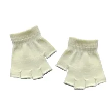 Теплые однотонные зимние перчатки без пальцев для маленьких девочек; однотонные Детские Зимние перчатки; manoplas invierno# BB