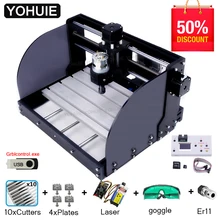 Ulepszona wersja YOHUIE CNC 3018B grawer laserowy ploter CNC GRBL ER11 Hobby DIY grawerowanie maszyny do drewna PCB pcv