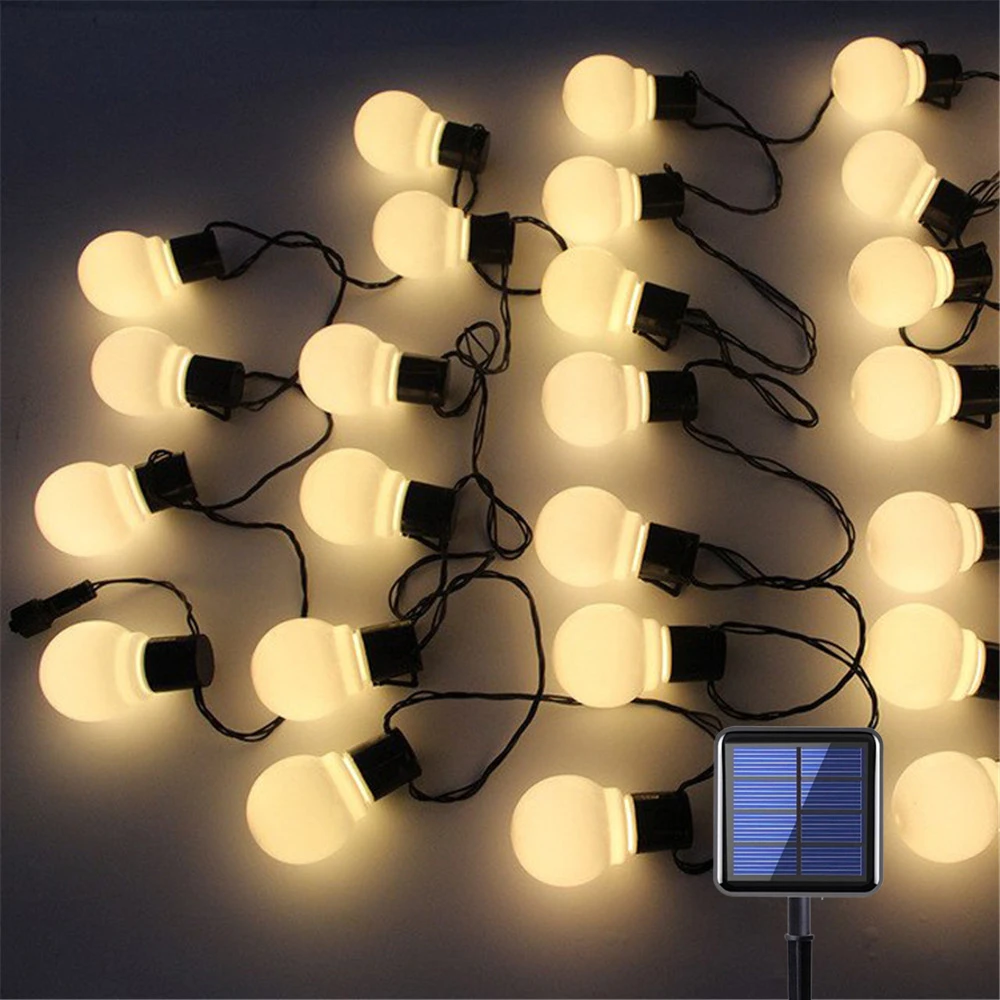 

Outdoor Fairy Light String Christmas Wreath Street Wedding Light Bulb String LED Lights Party Holiday Garden Terrace Deck Fence