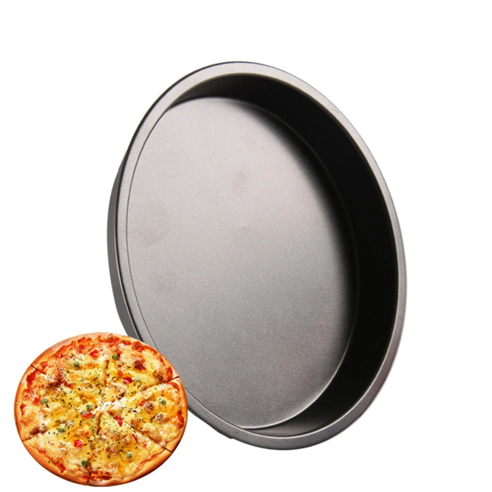 6 7 8 дюймов Премиум антипригарный противень для пиццы, посуда для выпечки из углеродистой стали, тарелка для пиццы, круглая глубокая тарелка, противень для пиццы, форма для выпечки, инструменты